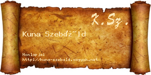 Kuna Szebáld névjegykártya